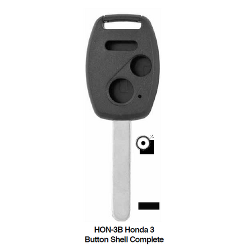 Honda 3 Button Remote Head Key Blank Shell