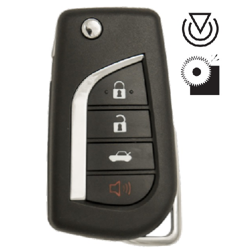 Replacement Remote Flip Key Fob For Toyota – Fits Kluger, RAV4, Avensis, Prado 120 & More (50171 45020)